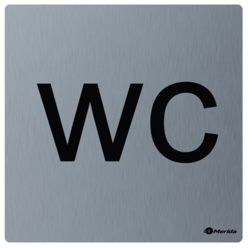 Piktogram WC stal matowa Merida